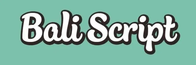 Font chữ quảng cáo Bali