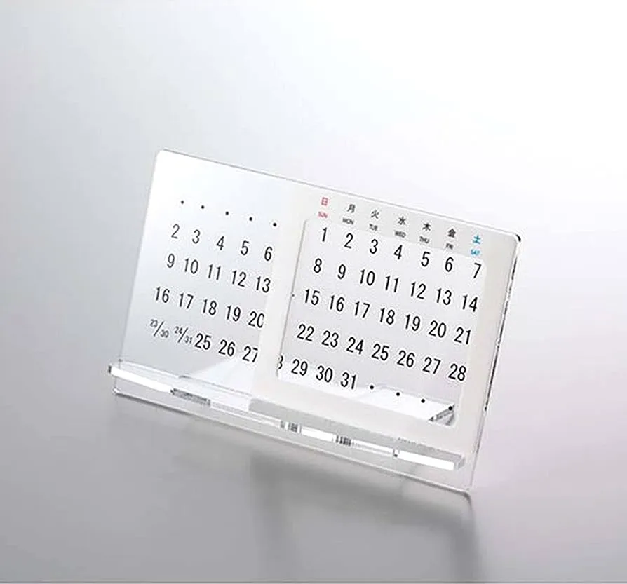 Lịch để bàn acrylic trong suốt
