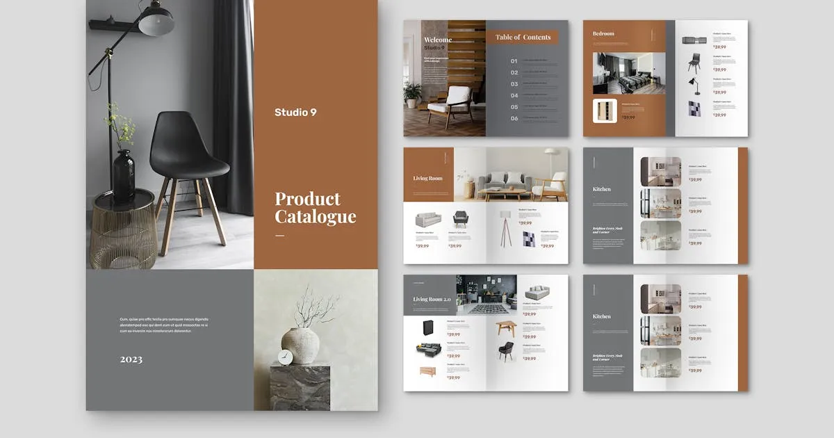 Mẫu thiết kế catalog sản phẩm nội thất (indd, idml)