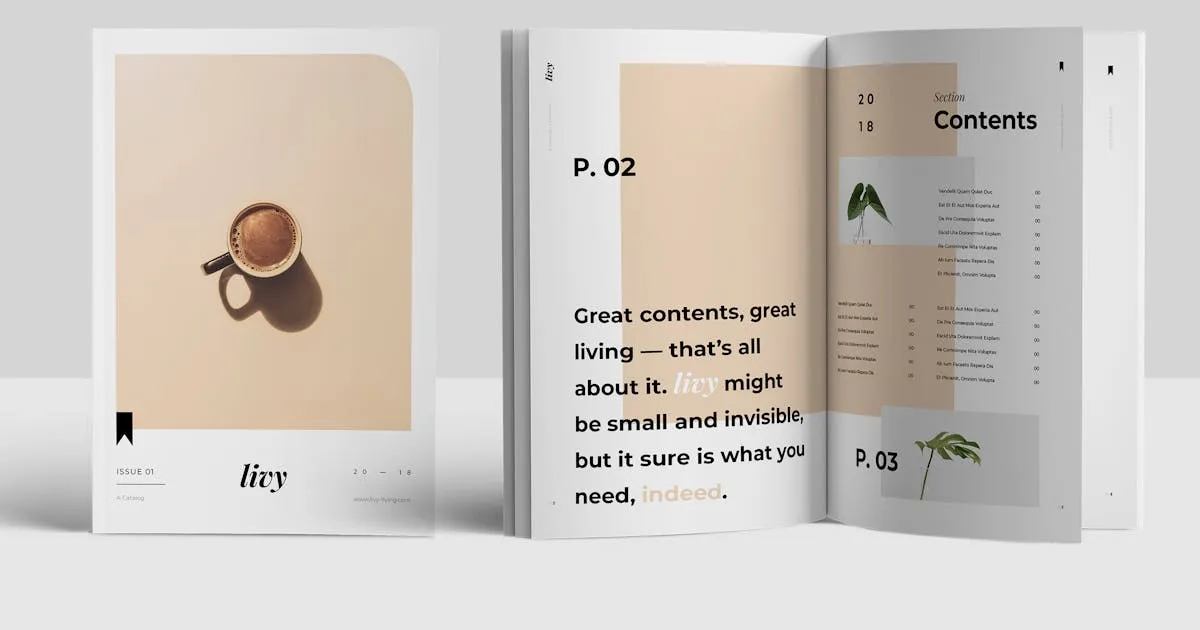 Mẫu thiết kế catalog tối giản (indd)