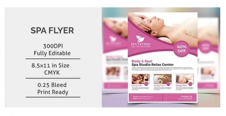 Mẫu tờ rơi quảng cáo spa