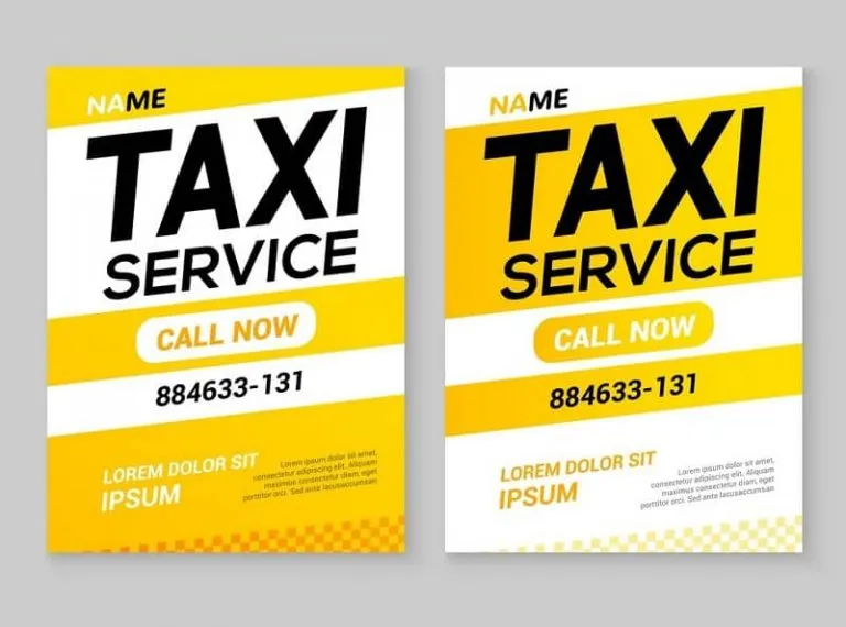 Mẫu tờ rơi quảng cáo taxi