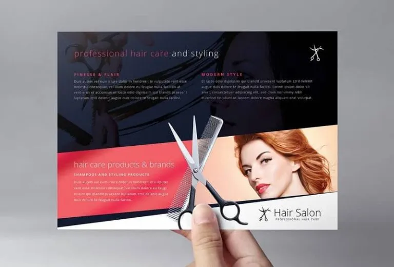 Mẫu tờ rơi quảng cáo tóc