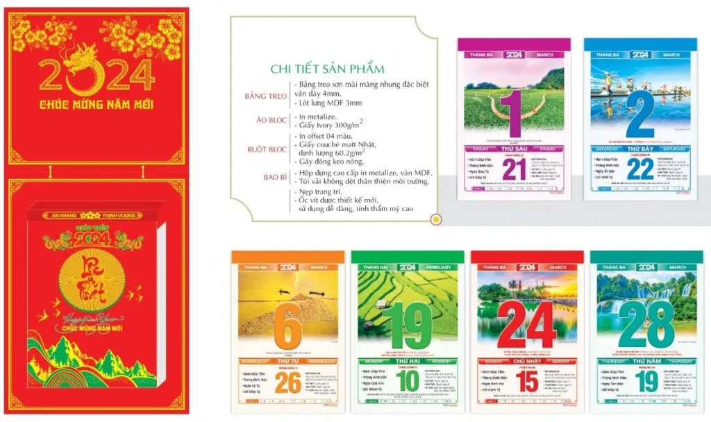 Cấu thành bộ lịch bloc