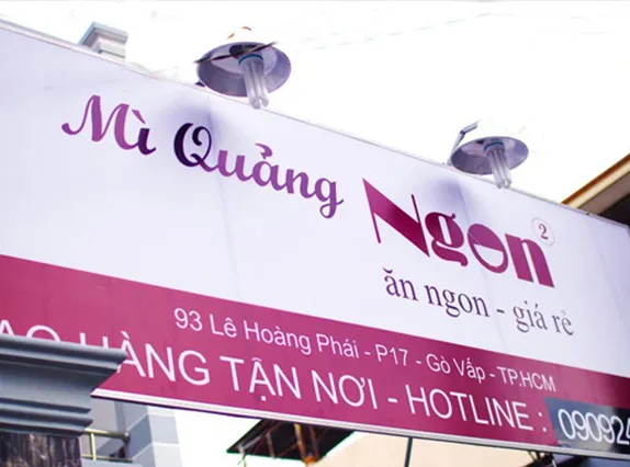 Bảng tôn dán decal Mì Quảng
