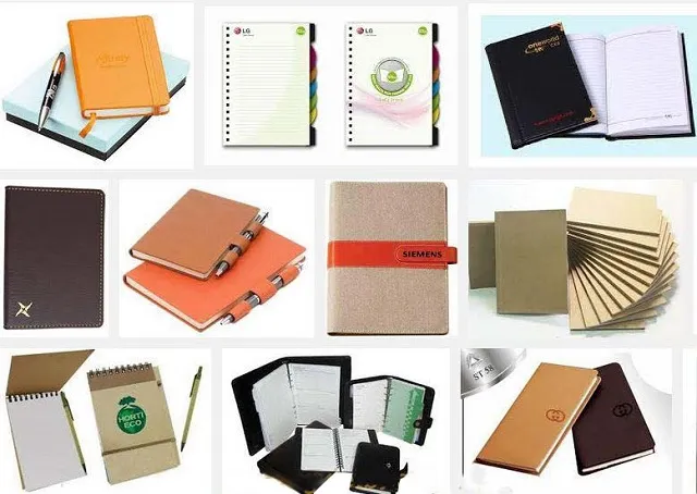 Các loại bìa sổ tay da và giấy