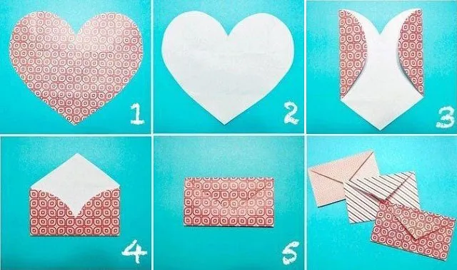 Cách gấp phong bì kiểu Nhật hình trái tim