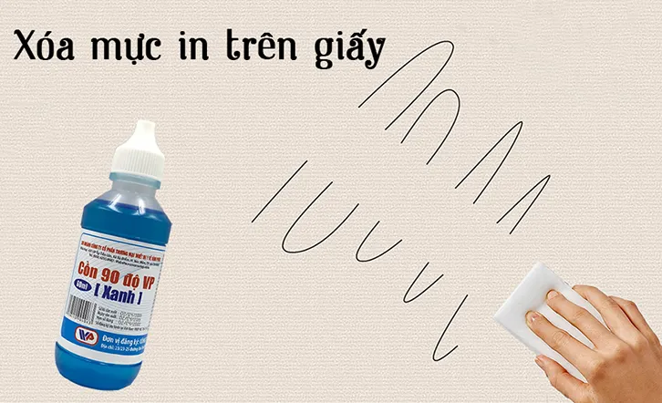Cách làm bay mực in bằng cồn hữu ích