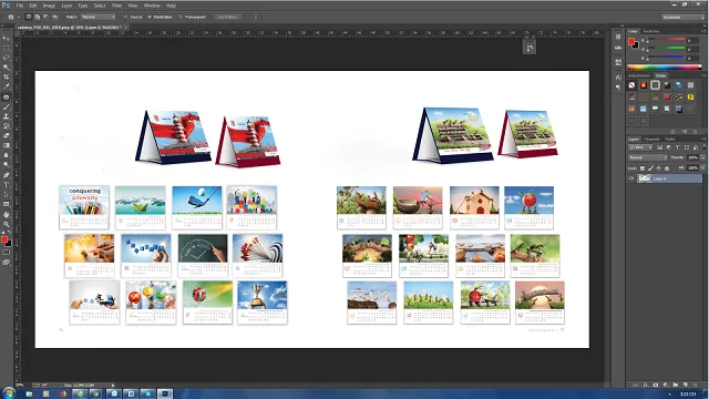 Cách làm lịch để bàn bằng photoshop