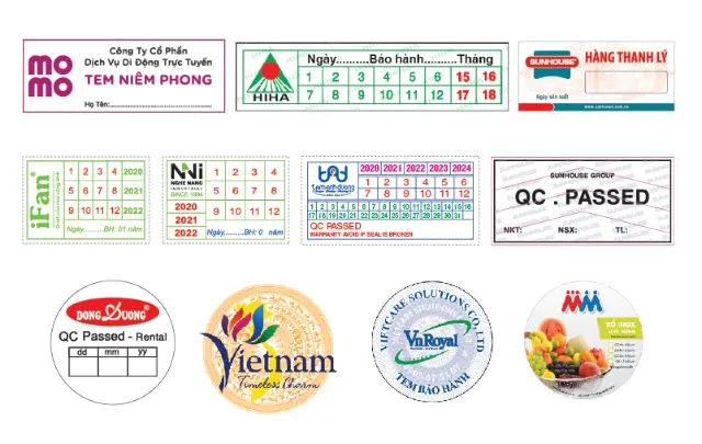 Khi in tem bảo hành, hãy cân nhắc lựa chọn những nội dung in hoặc không in trên tem