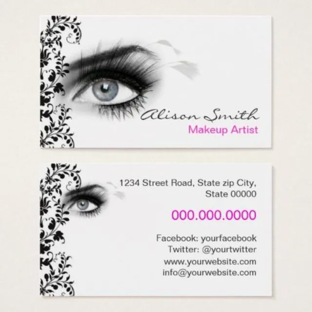 Mẫu card visit phun xăm thẩm mỹ Alison