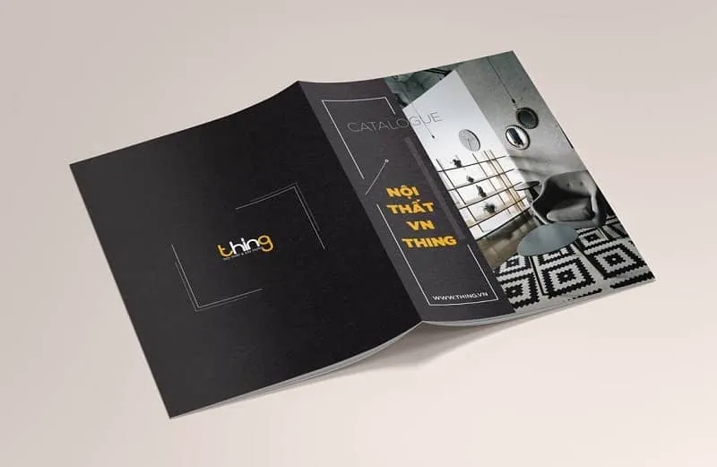 Bìa catalogue nội thất màu đen