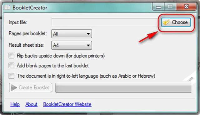 Chọn file PDF cần in