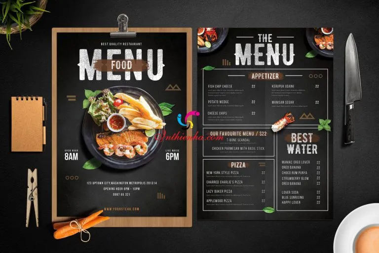 Đưa thông tin vào menu phù hợp