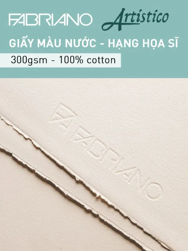 Cận cảnh giấy vẽ màu nước Fabriano Artistico