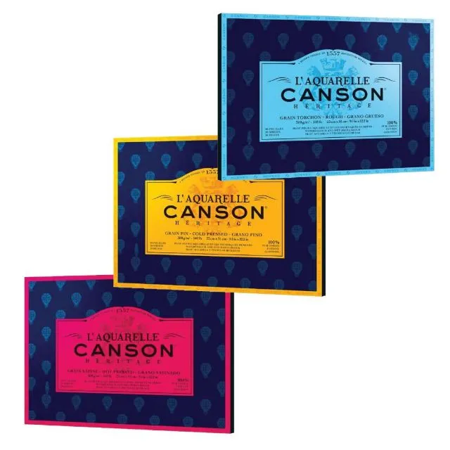 Các loại giấy vẽ màu nước L’Aquarelle Canson Heritage