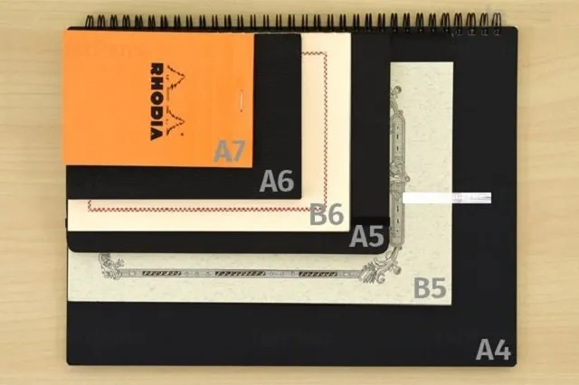 Các loại kích thước sổ tay phổ biến