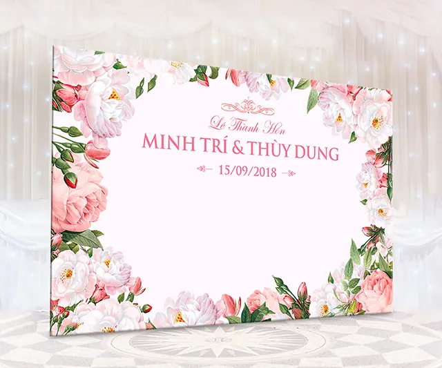 Mẫu backdrop lễ thành hôn
