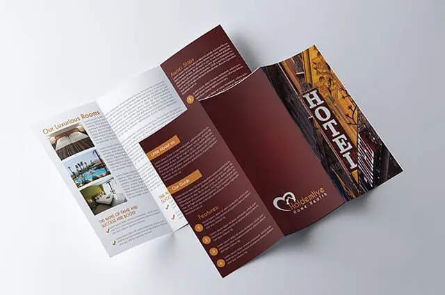 Mẫu brochure khách sạn nhiều thông tin