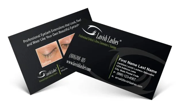 Mẫu card visit phun xăm Lavish Lashes