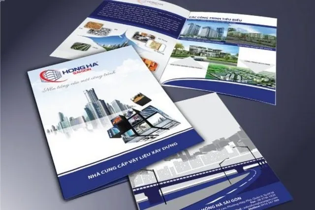Mẫu catalogue in công ty xây dựng Hồng Hà