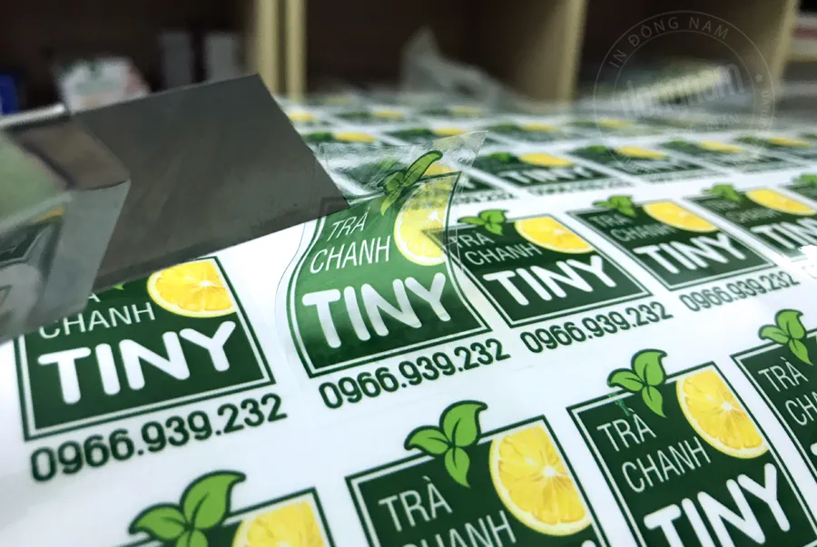 Mẫu decal trà chanh TINY