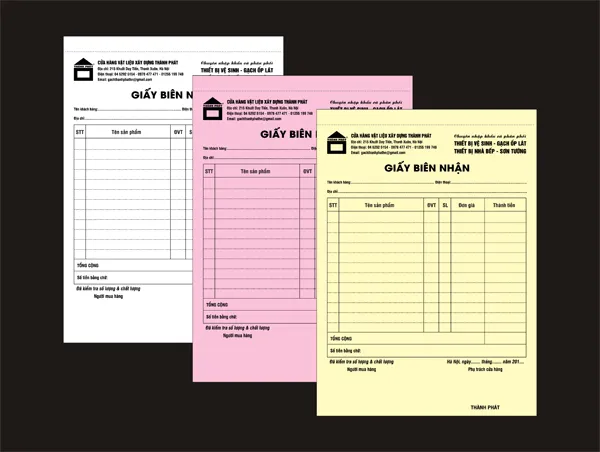 Mẫu hóa đơn bán lẻ 3 liên