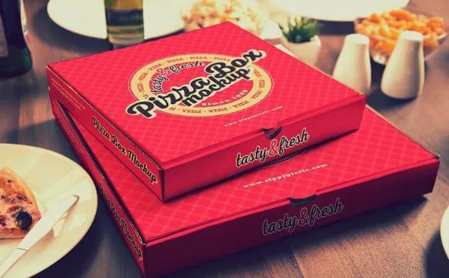 Mẫu hộp giấy đựng bánh pizza