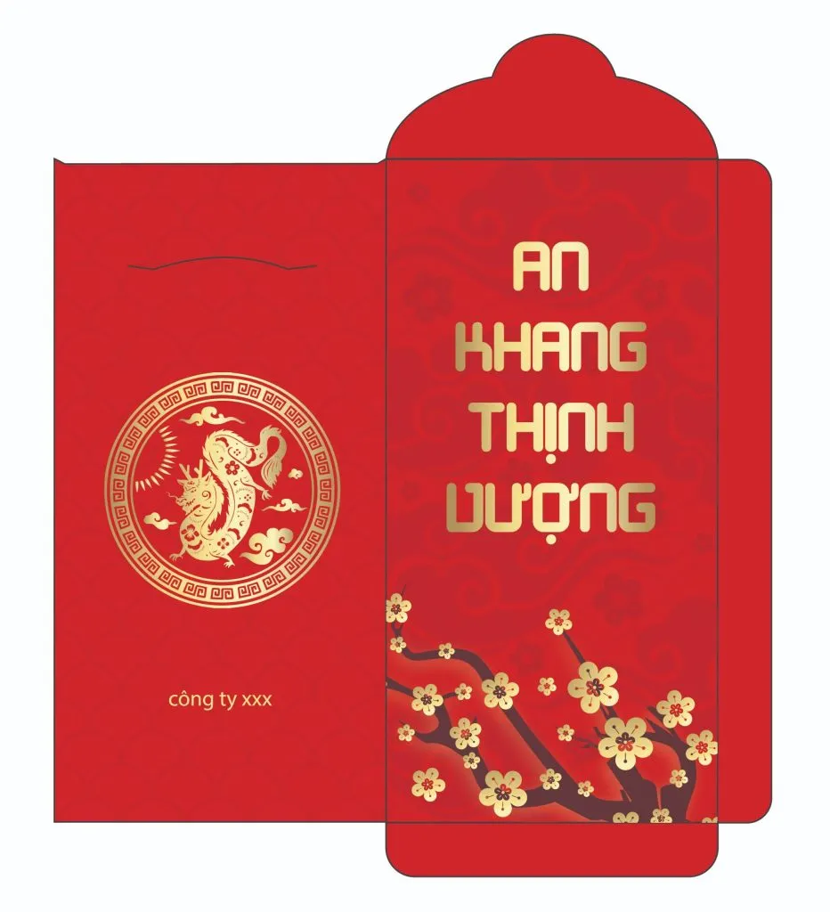Mẫu lì xì đỏ truyền thống