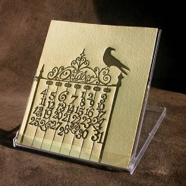 Tự làm lịch handmade để bàn bằng các con dấu tự chế