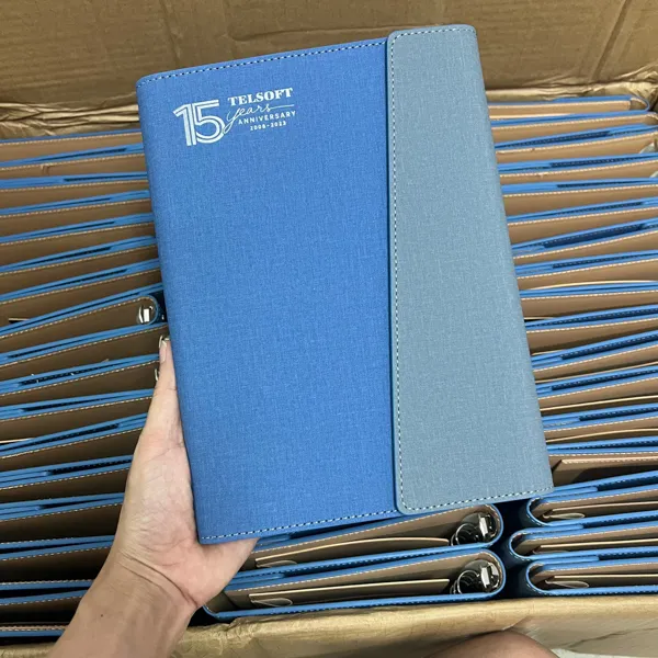 Mẫu sổ da kỷ niệm 15 năm của công ty