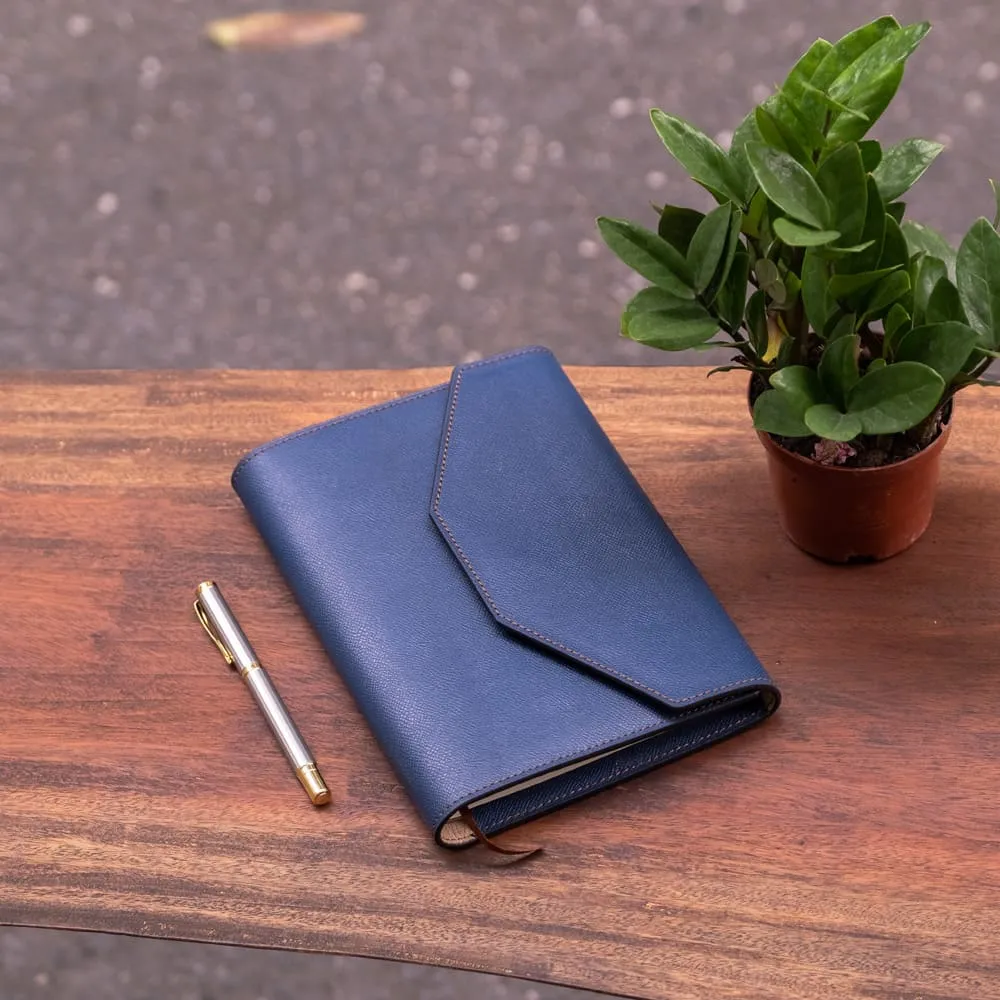 Mẫu sổ da màu xanh navi sang trọng