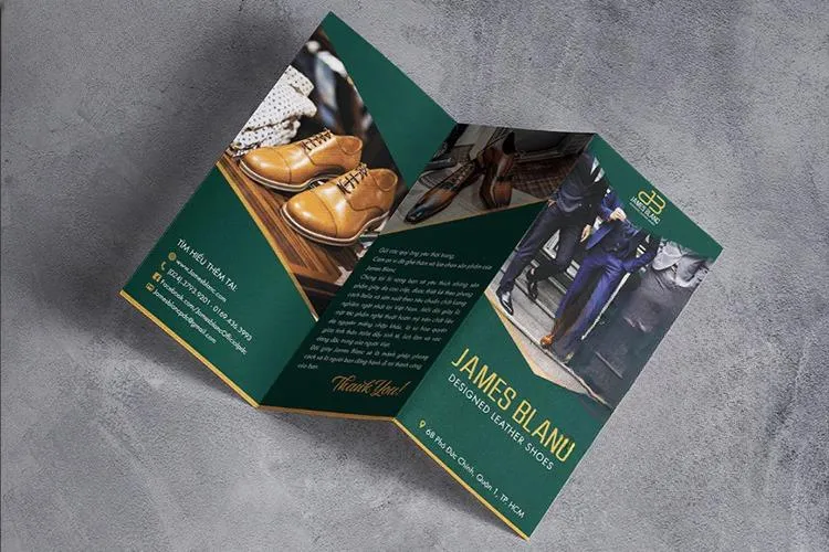 Mẫu tờ gấp thương hiệu giày James Mẫu tờ gấp thương hiệu giày James