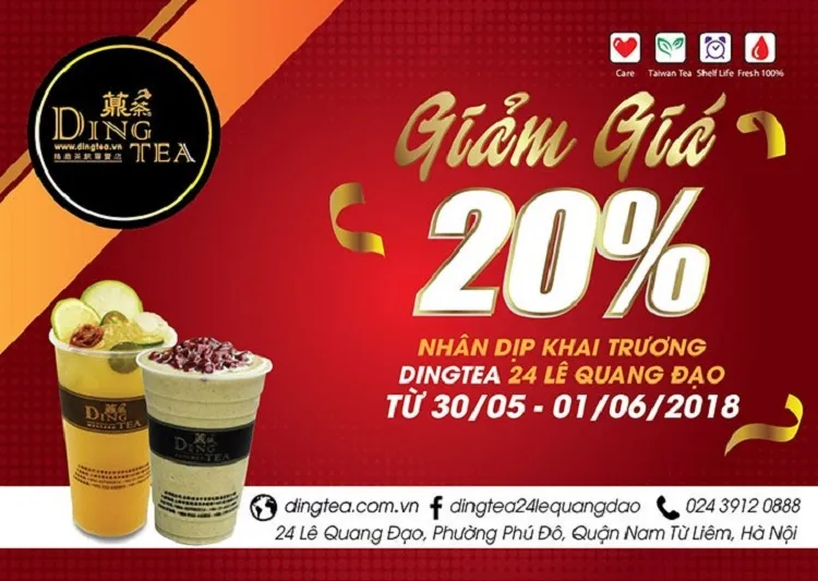 Mẫu tờ rơi khai trương quán trà sữa kèm giảm giá