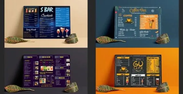 Menu dạng bảng biển