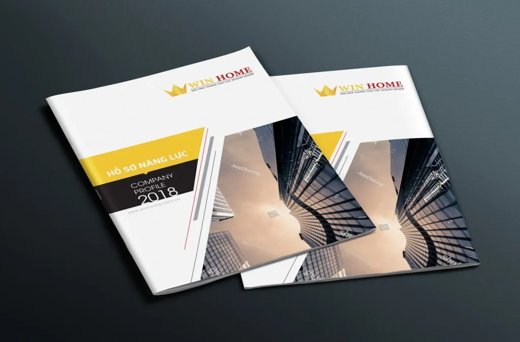 Mẫu in profile công ty bất động sản Win Home