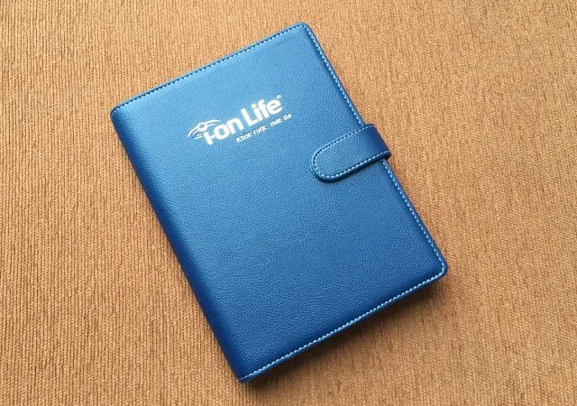 Sổ tay còng bìa da