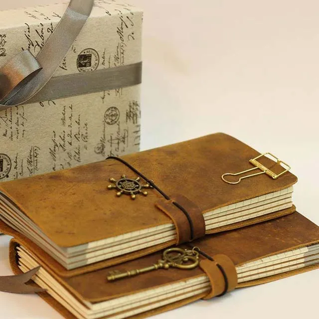 Cuốn sổ tay cá nhân nhỏ gọn, tiện lợi với bìa da màu vàng