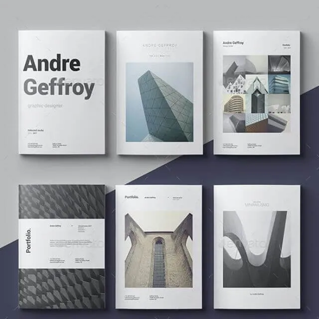 Thiết kế Brochure với không gian rộng rãi để trình bày ảnh