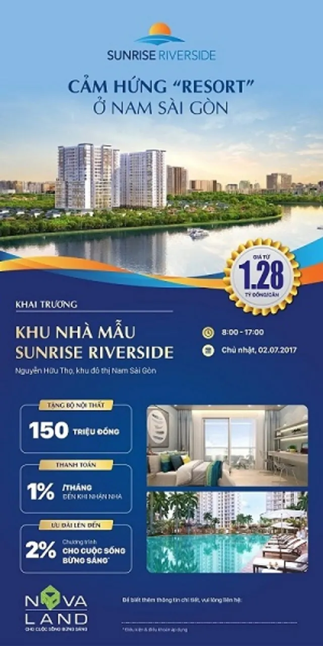 Mẫu tờ rơi khu nhà mẫu Sunrise Riverside