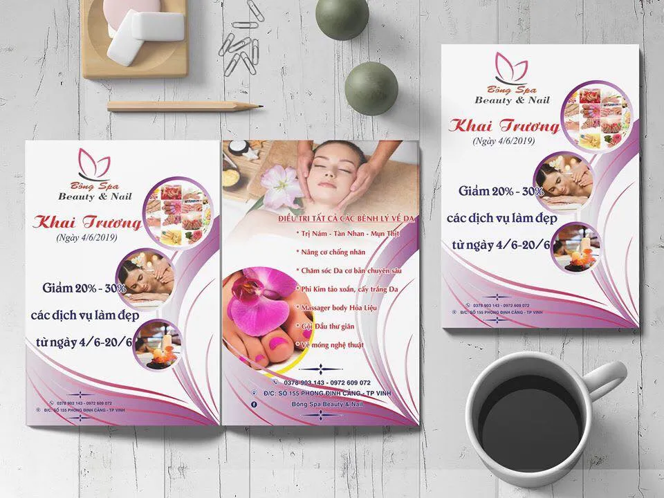 Tờ rơi khai trương spa