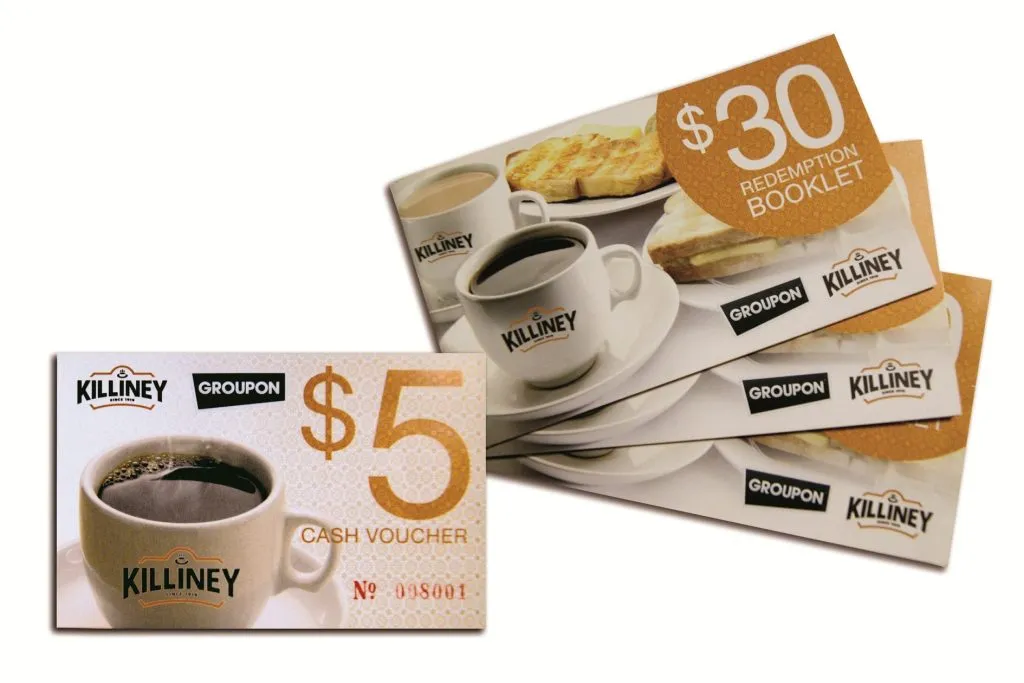 Voucher quán cafe Killiney