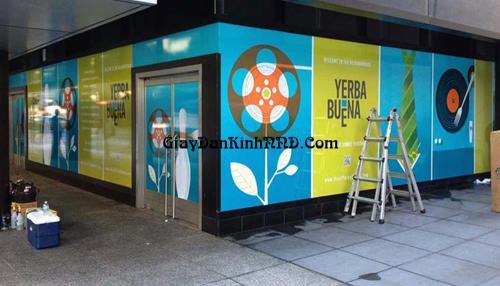 In decal PP quảng cáo dán kính