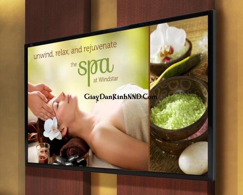 Tranh dán kính trang trí cho spa
